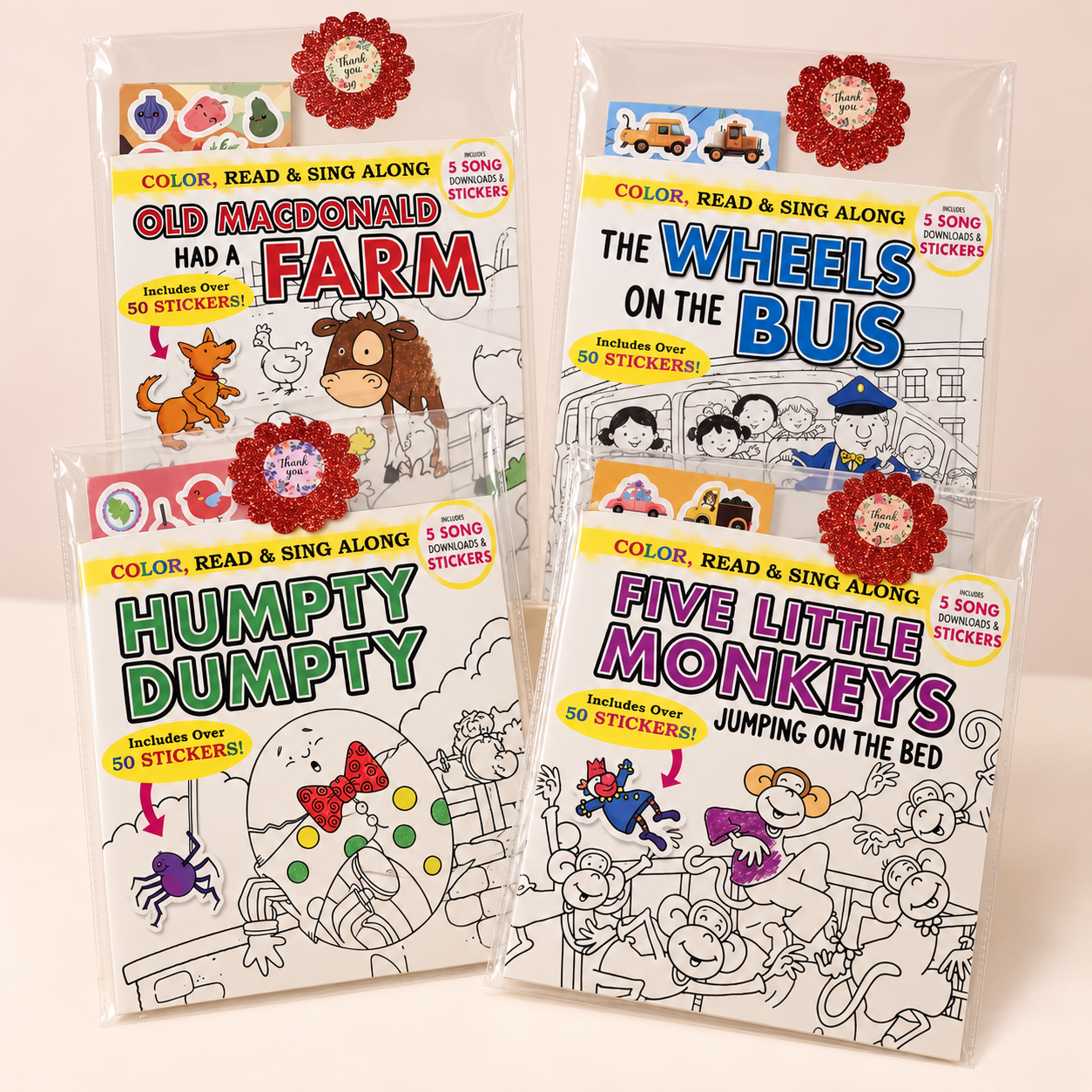 Color, Read & Sing Sticker Book
