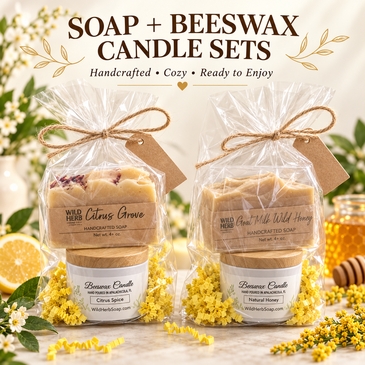 Soap + Beeswax Candle Sets